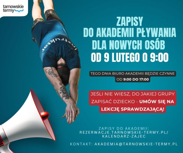 Zdjęcie Zapisy do Akademii Pływania dla nowych osób